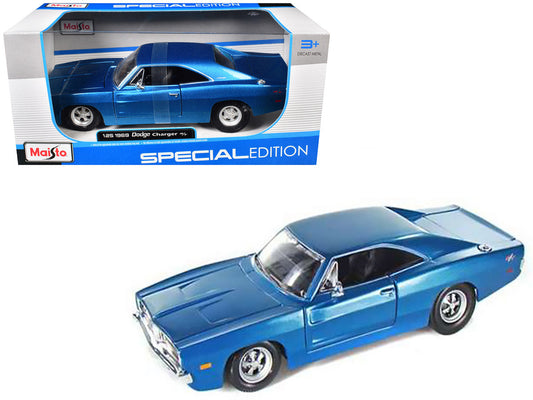 1969 Dodge Charger R/T Hemi Blue 1/25 Diecast Model Car by Maisto LuxuryLifeWay Online Store