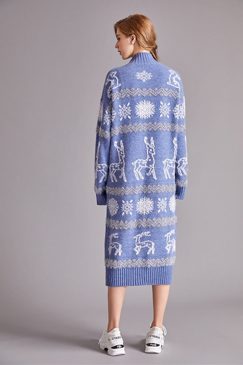 Long knit dress for women NorixaFashion.com