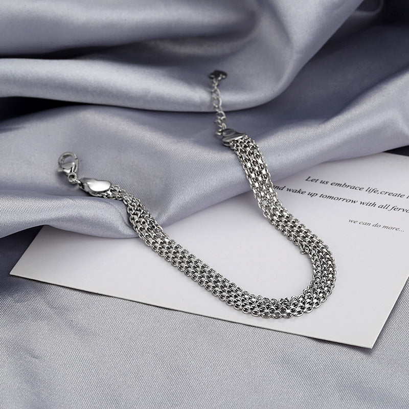 Multi-layer Lace Woven Round Beads Chain Bracelet LadyShow.Store