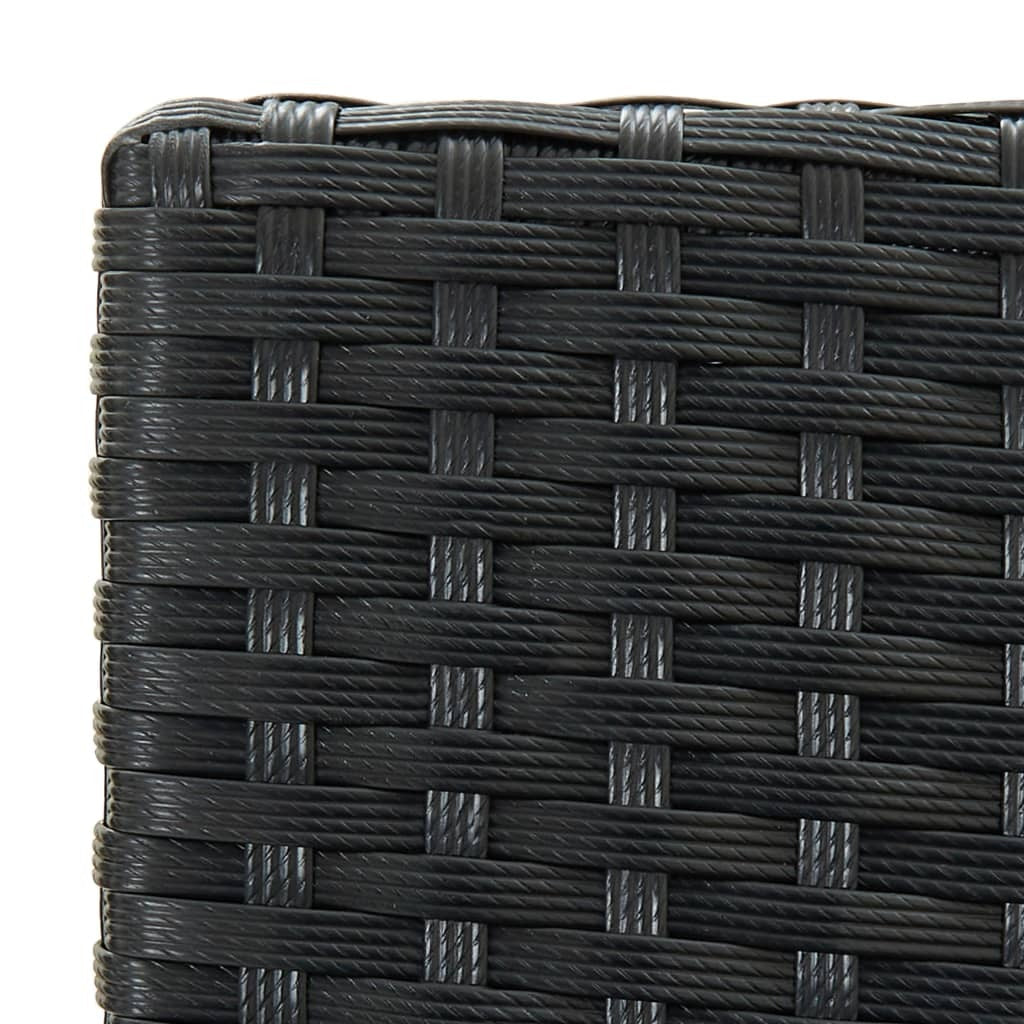 Garden Bar Stools with Cushions 2 pcs Black Poly Rattan LuxuryLifeWay Online Store