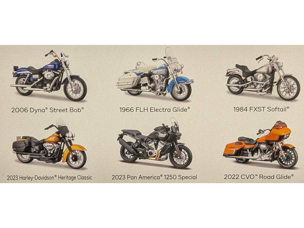 Harley-Davidson Motorcycles 6 piece Set Series 44 1/18 Diecast Models by Maisto LuxuryLifeWay Online Store
