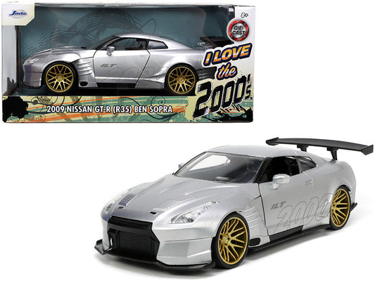 2009 Nissan GT-R (R35) Ben Sopra Silver "I Love the 2000's" Series 1/24 Diecast Model Car by Jada LuxuryLifeWay Online Store