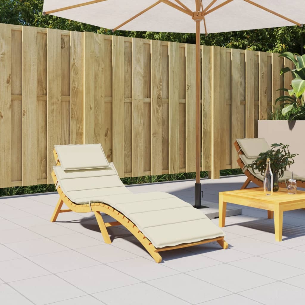 Sun Lounger Cushion Cream 73.2"x22.8"x1.6" Oxford Fabric LuxuryLifeWay Online Store
