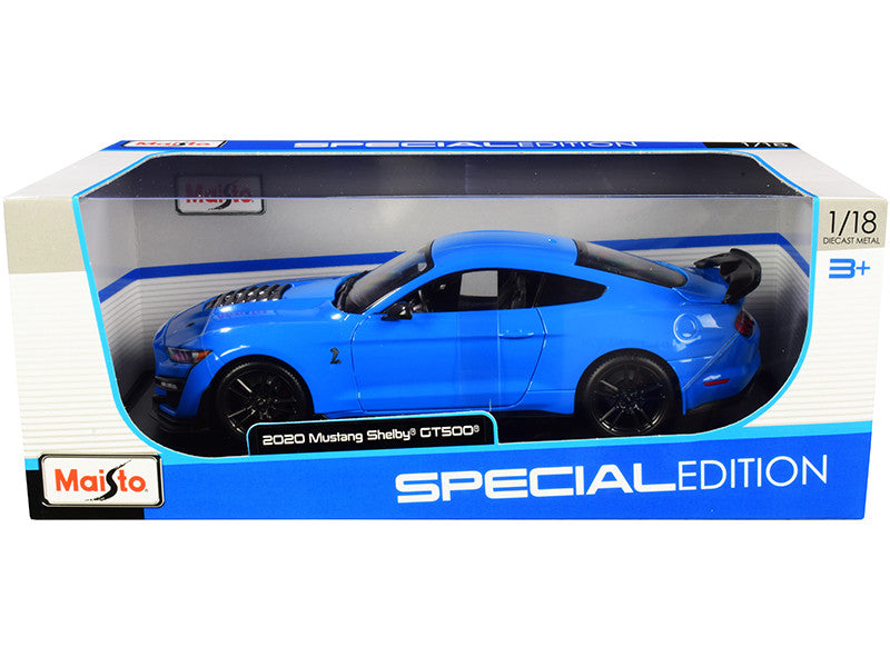 2020 Ford Mustang Shelby GT500 Light Blue "Special Edition" 1/18 Diecast Model Car by Maisto LuxuryLifeWay Online Store