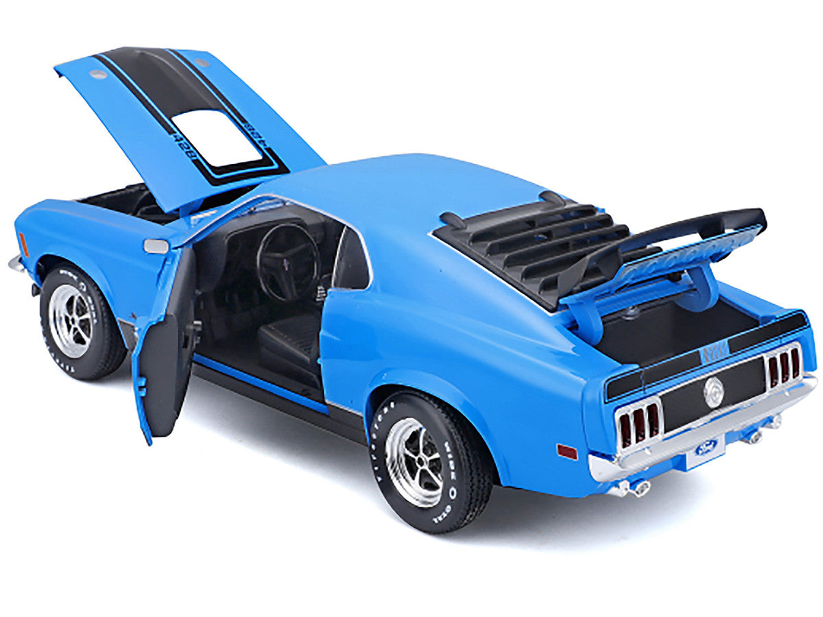 1970 Ford Mustang Mach 1 428 Blue with Black Stripes "Special Edition" 1/18 Diecast Model Car by Maisto LuxuryLifeWay Online Store