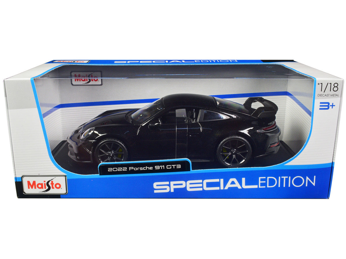 2022 Porsche 911 GT3 Black Metallic "Special Edition" 1/18 Diecast Model Car by Maisto LuxuryLifeWay Online Store
