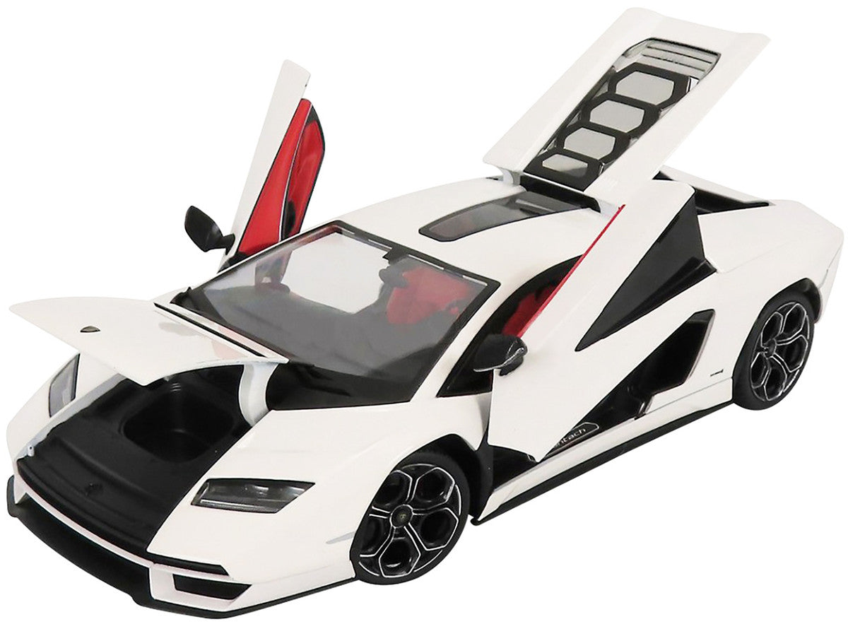 Lamborghini Countach LPI 800-4 White with Black Accents and Red Interior "Special Edition" 1/18 Diecast Model Car by Maisto LuxuryLifeWay Online Store