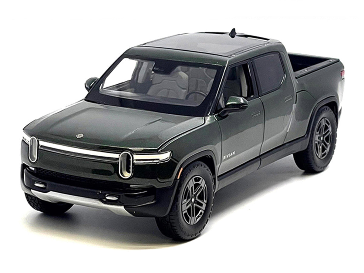 Rivian R1T Pickup Truck Dark Green Metallic with Sunroof "Special Edition" Series 1/18 Diecast Model Car by Maisto LuxuryLifeWay Online Store