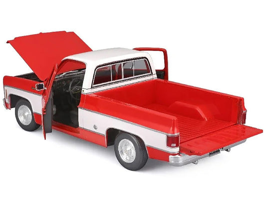 1974 Chevrolet C10 Cheyenne Super Pickup Truck Red and White "Special Edition" Series 1/18 Diecast Model Car by Maisto LuxuryLifeWay Online Store