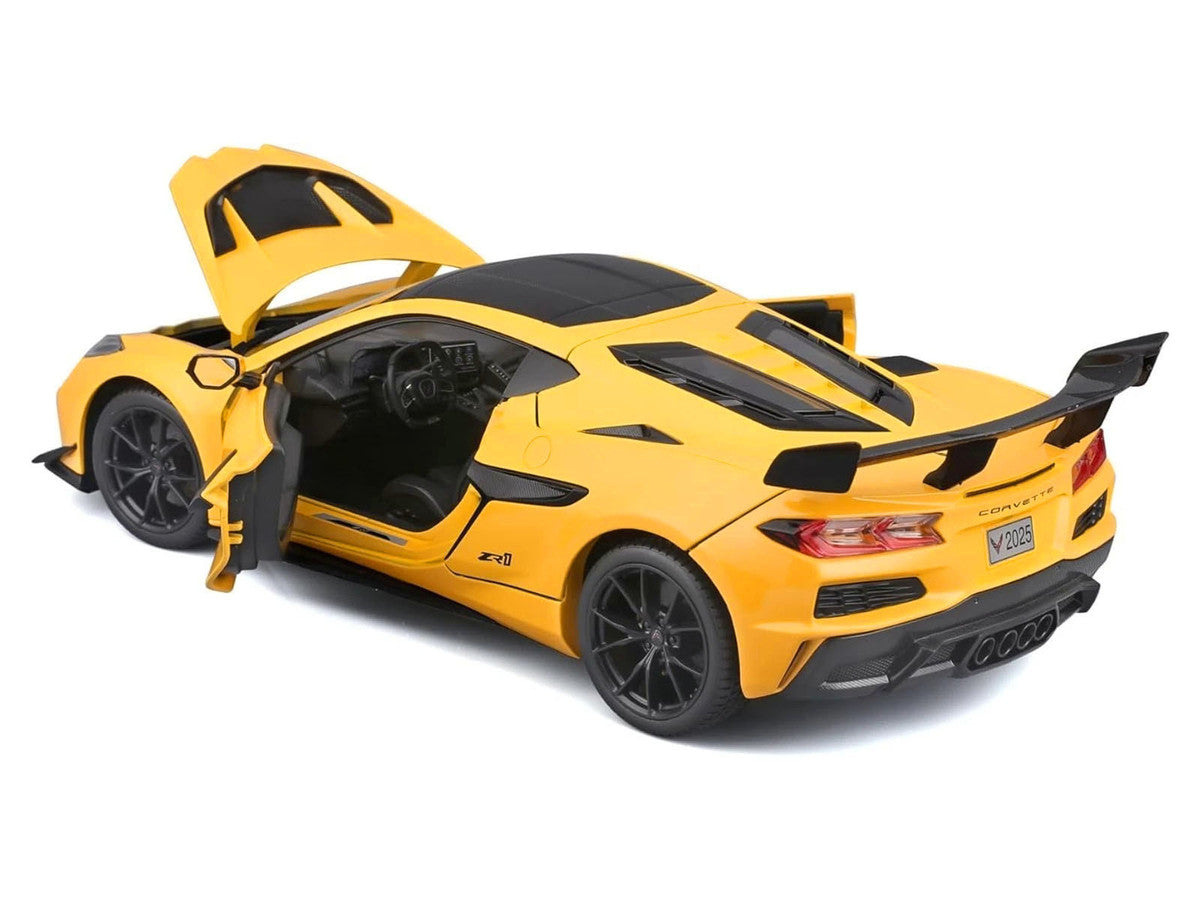 Chevrolet Corvette ZR1 Coupe Yellow with Carbon Top "Special Edition" Series 1/18 Diecast Model Car by Maisto LuxuryLifeWay Online Store