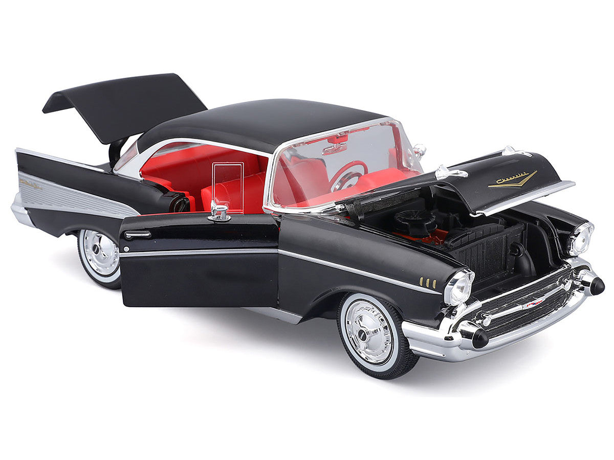1957 Chevrolet Bel Air Coupe Black with Red Interior "Special Edition" Series 1/18 Diecast Model Car by Maisto LuxuryLifeWay Online Store