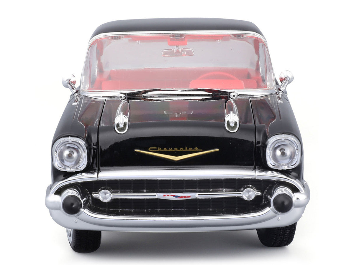 1957 Chevrolet Bel Air Coupe Black with Red Interior "Special Edition" Series 1/18 Diecast Model Car by Maisto LuxuryLifeWay Online Store