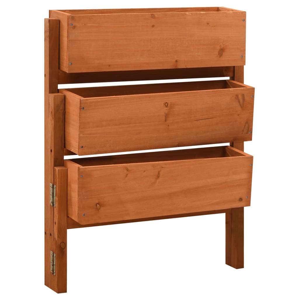 Garden Folding Planter Orange 23.6"x5.5"x29.5" Solid Firwood LuxuryLifeWay Online Store