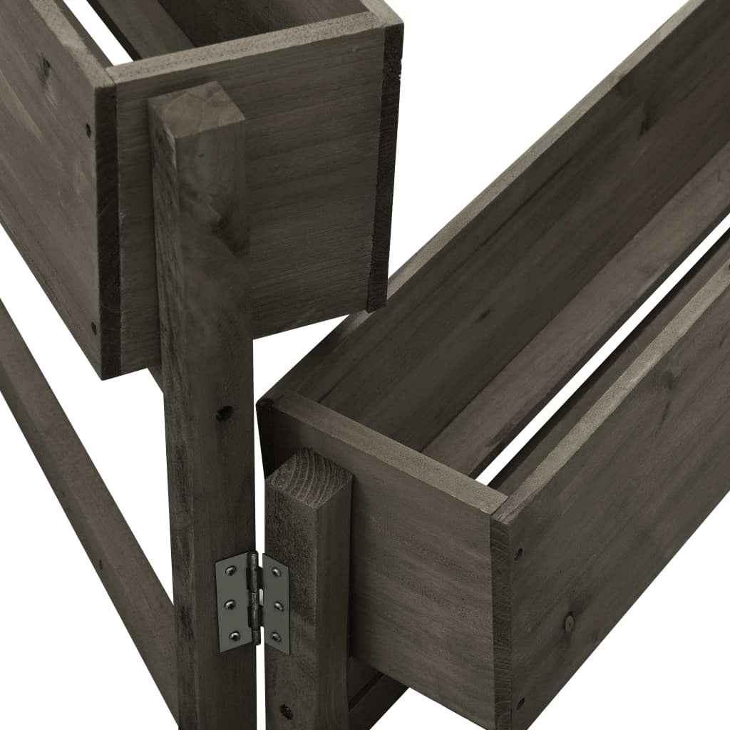 Garden Folding Planter Gray 23.6"x5.5"x29.5" Solid Firwood LuxuryLifeWay Online Store