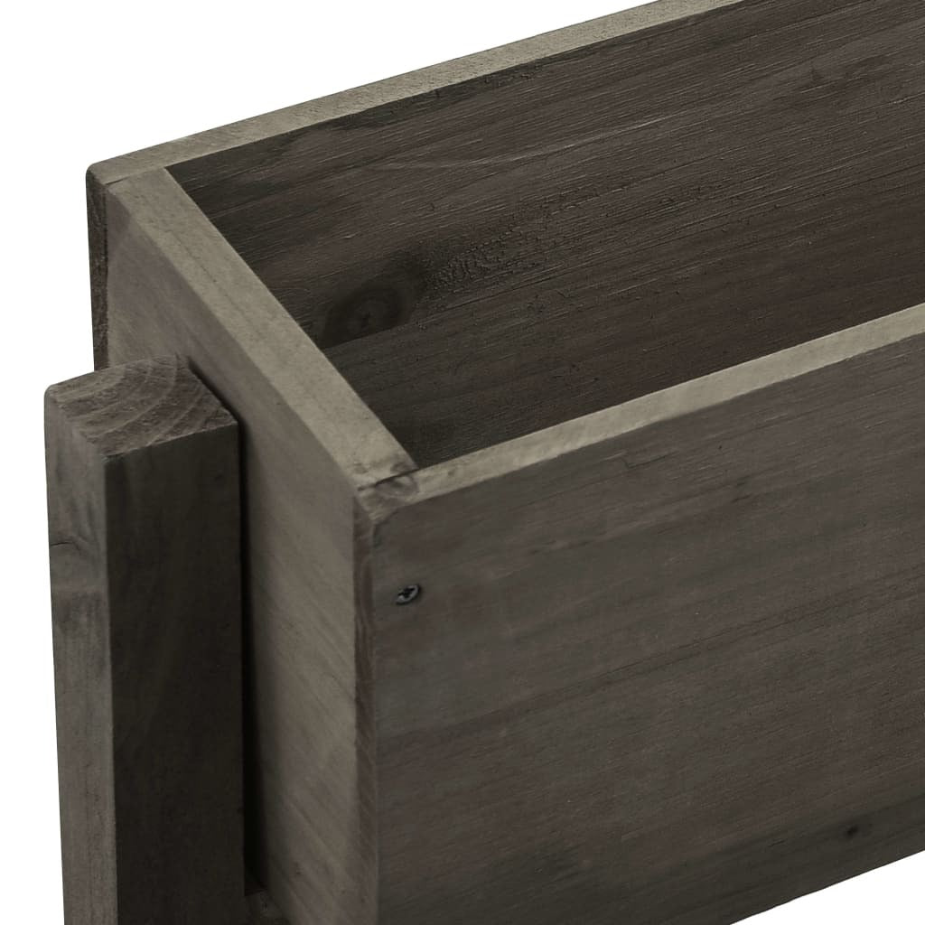 Garden Folding Planter Gray 23.6"x5.5"x29.5" Solid Firwood LuxuryLifeWay Online Store
