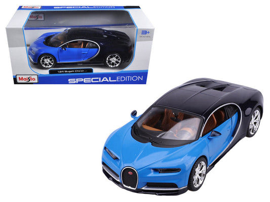 Bugatti Chiron Blue and Dark Blue 1/24 Diecast Model Car by Maisto LuxuryLifeWay Online Store