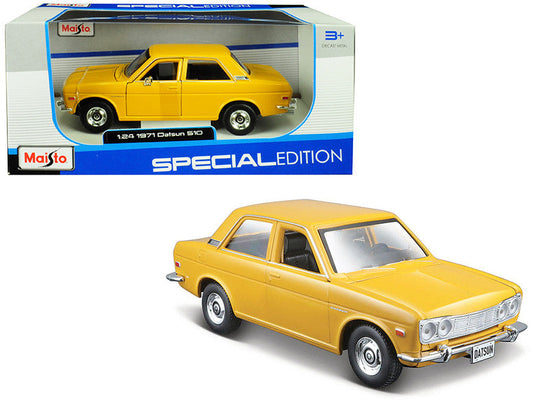 1971 Datsun 510 Yellow "Special Edition" 1/24 Diecast Model Car by Maisto LuxuryLifeWay Online Store