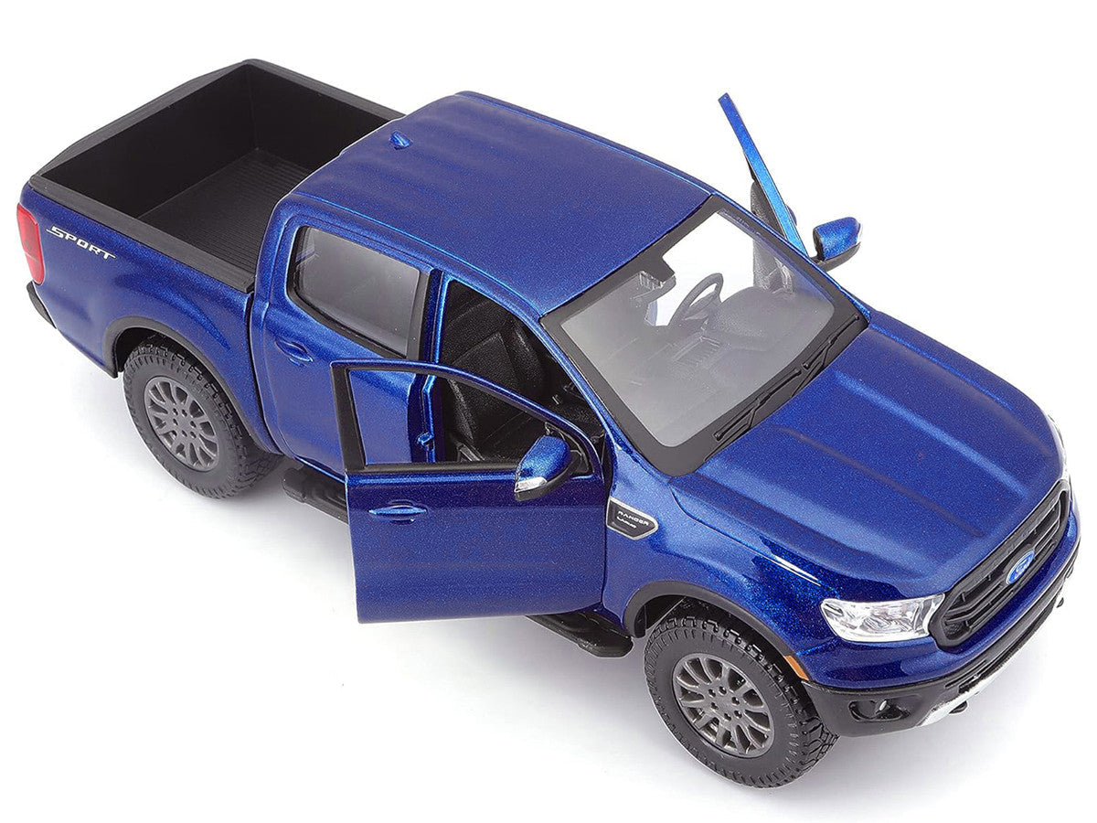 2019 Ford Ranger Lariat Sport Pickup Truck Dark Blue Metallic 1/27 Diecast Model Car by Maisto LuxuryLifeWay Online Store