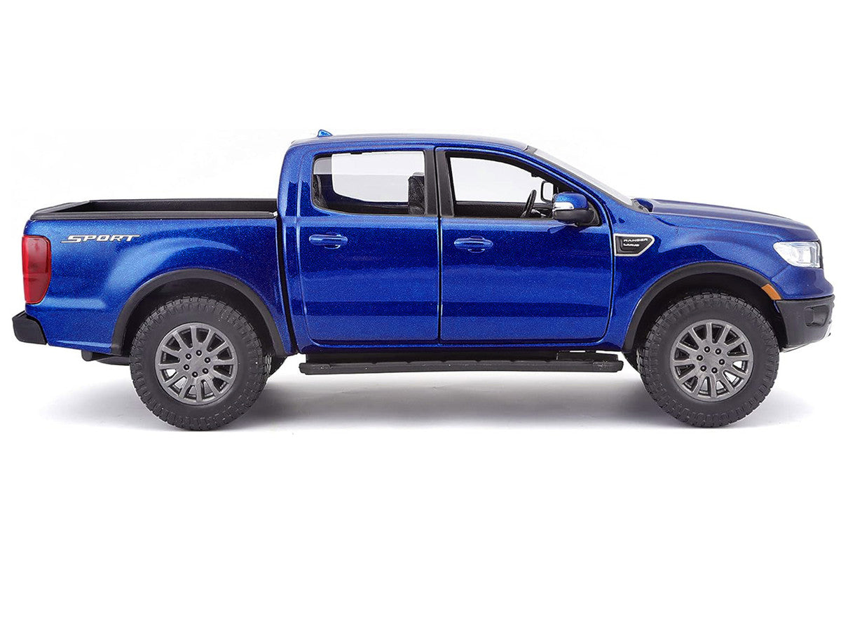 2019 Ford Ranger Lariat Sport Pickup Truck Dark Blue Metallic 1/27 Diecast Model Car by Maisto LuxuryLifeWay Online Store
