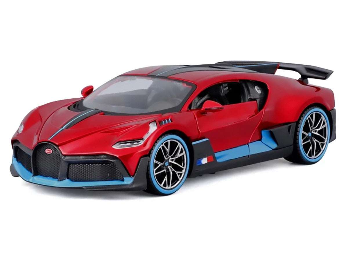 Bugatti Divo Red Metallic with Carbon and Blue Accents "Special Edition" 1/24 Diecast Model Car by Maisto LuxuryLifeWay Online Store
