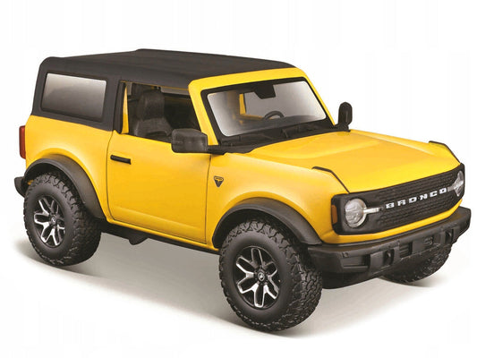 2021 Ford Bronco Badlands Yellow with Black Top "Special Edition" 1/24 Diecast Model Car by Maisto LuxuryLifeWay Online Store