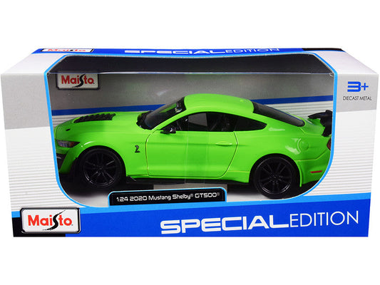 2020 Ford Mustang Shelby GT500 Bright Green 1/24 Diecast Model Car by Maisto LuxuryLifeWay Online Store