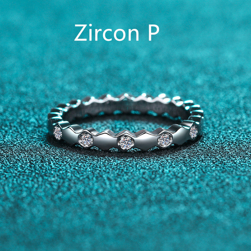 s925 sterling silver diamond wedding ring LadyShow.Store