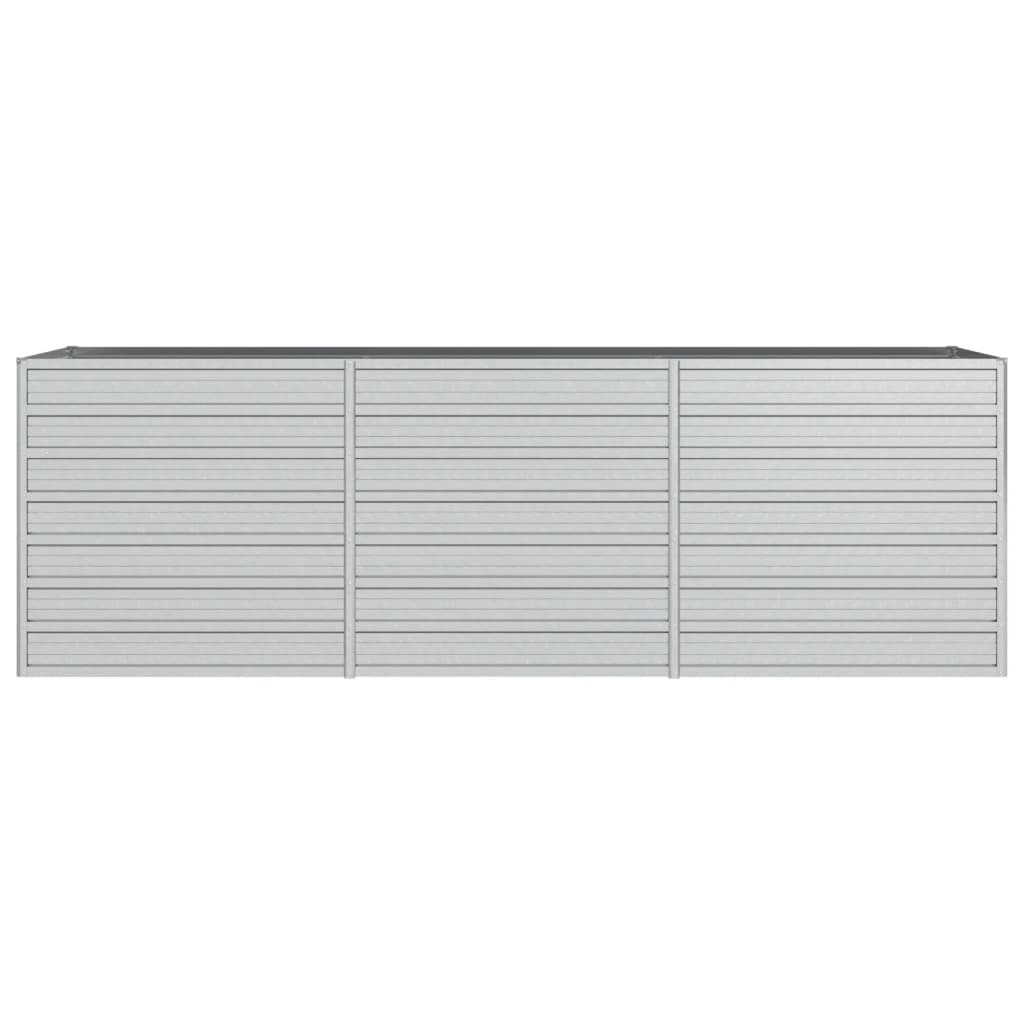 Garden Raised Bed 94.5"x31.5"x30.3" Galvanized Steel Silver LuxuryLifeWay Online Store