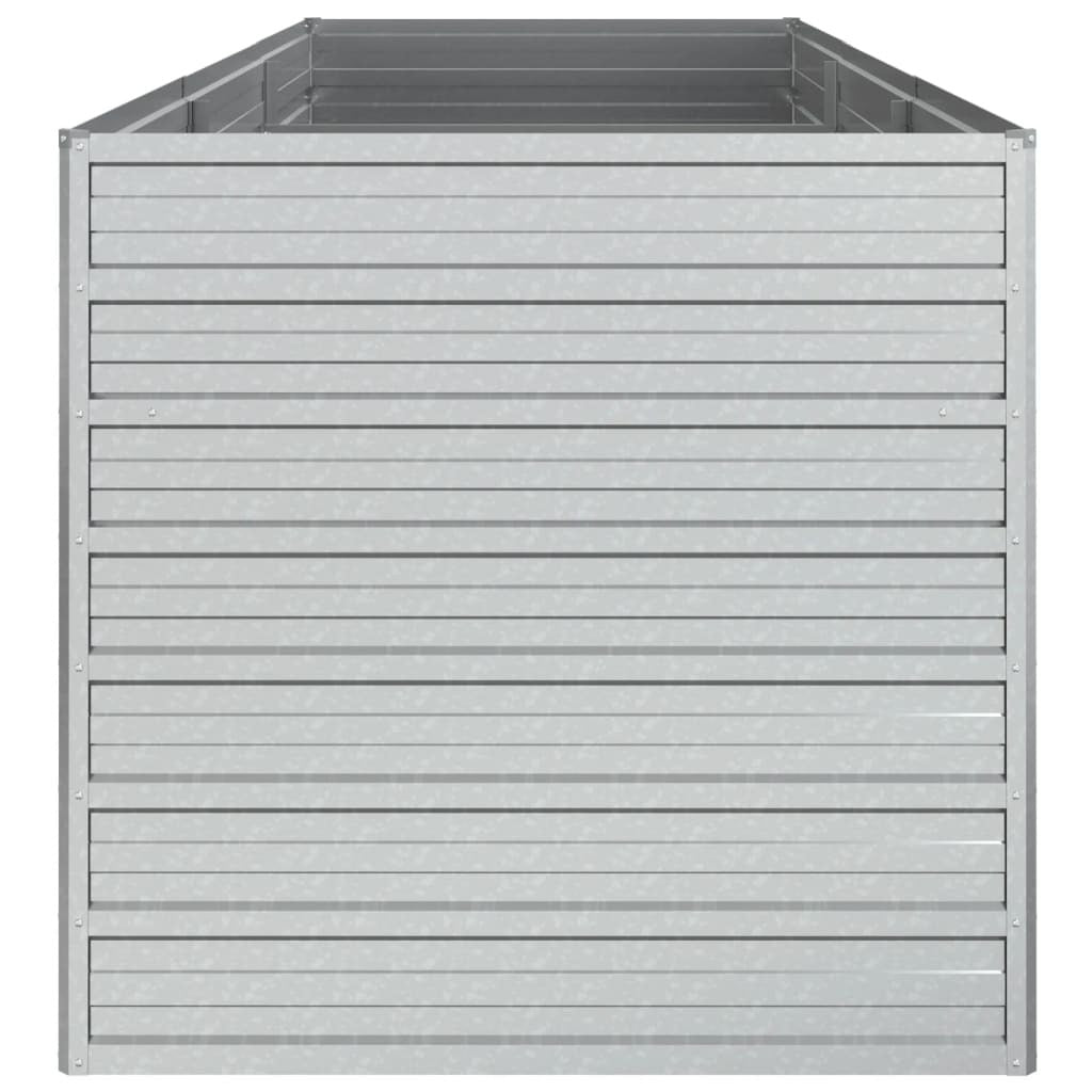 Garden Raised Bed 94.5"x31.5"x30.3" Galvanized Steel Silver LuxuryLifeWay Online Store