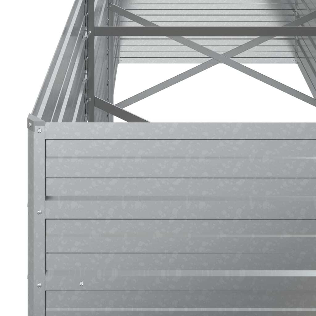 Garden Raised Bed 94.5"x31.5"x30.3" Galvanized Steel Silver LuxuryLifeWay Online Store