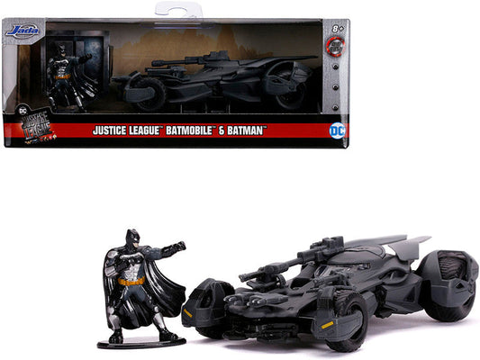 2017 Batmobile with Diecast Batman Figurine "Justice League" (2017) Movie "DC Comics" "Hollywood Rides" Series 1/32 Diecast Model Car by Jada LuxuryLifeWay Online Store