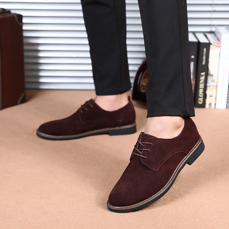 Low to help shallow mouth rubber low heel men's casual shoes Best YouTube Store