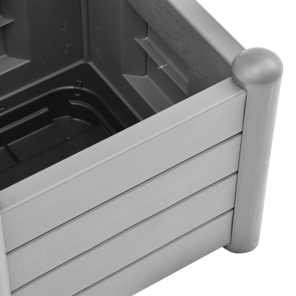 Garden Planter with Trellis 16.9"x16.9"x55.9" PP Stone Gray LuxuryLifeWay Online Store