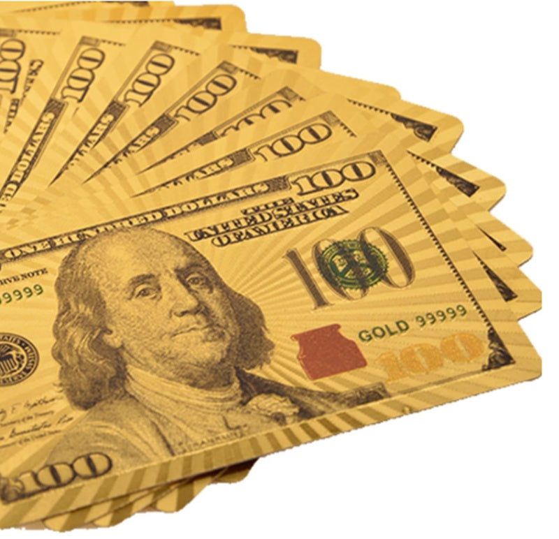 Playing Cards Gold Foil Playing Cards Waterproof CJD