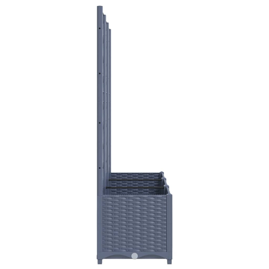 Garden Planter with Trellis Blue Gray 47.2"x15.7"x53.5" PP LuxuryLifeWay Online Store
