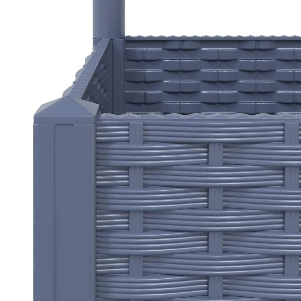 Garden Planter with Trellis Blue Gray 47.2"x15.7"x53.5" PP LuxuryLifeWay Online Store