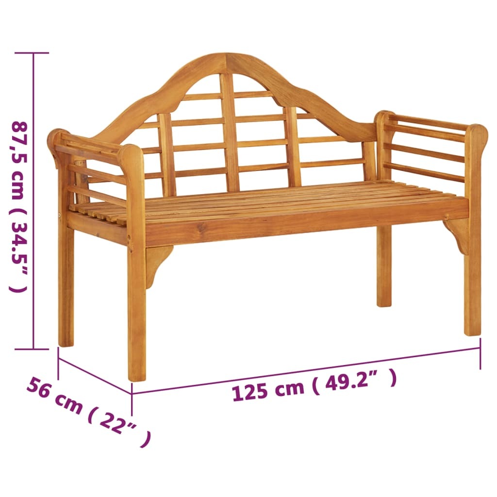 Patio Bench 49.2" Solid Wood Acacia LuxuryLifeWay Online Store