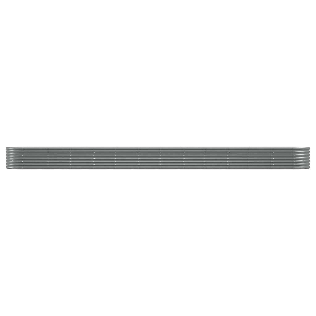 Garden Raised Bed Galvanized Steel 201.6"x31.5"x14.2" Gray LuxuryLifeWay Online Store