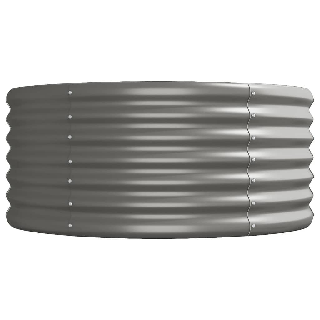 Garden Raised Bed Galvanized Steel 201.6"x31.5"x14.2" Gray LuxuryLifeWay Online Store