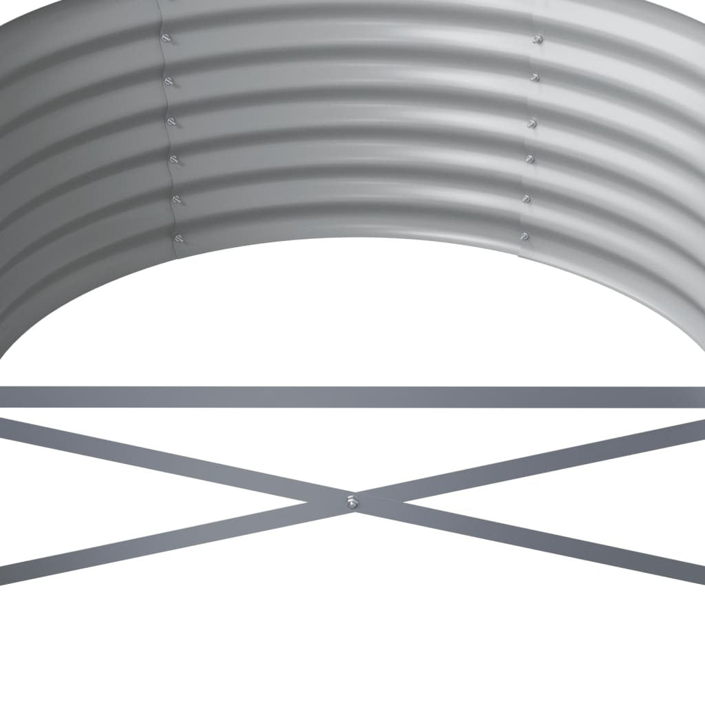 Garden Raised Bed Galvanized Steel 201.6"x31.5"x14.2" Gray LuxuryLifeWay Online Store