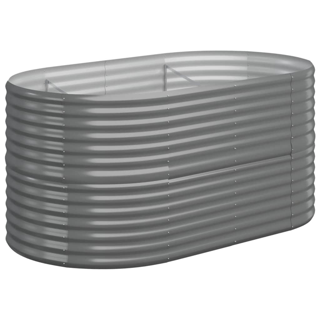 Garden Raised Bed Galvanized Steel 59.8"x31.5"x26.8" Gray LuxuryLifeWay Online Store