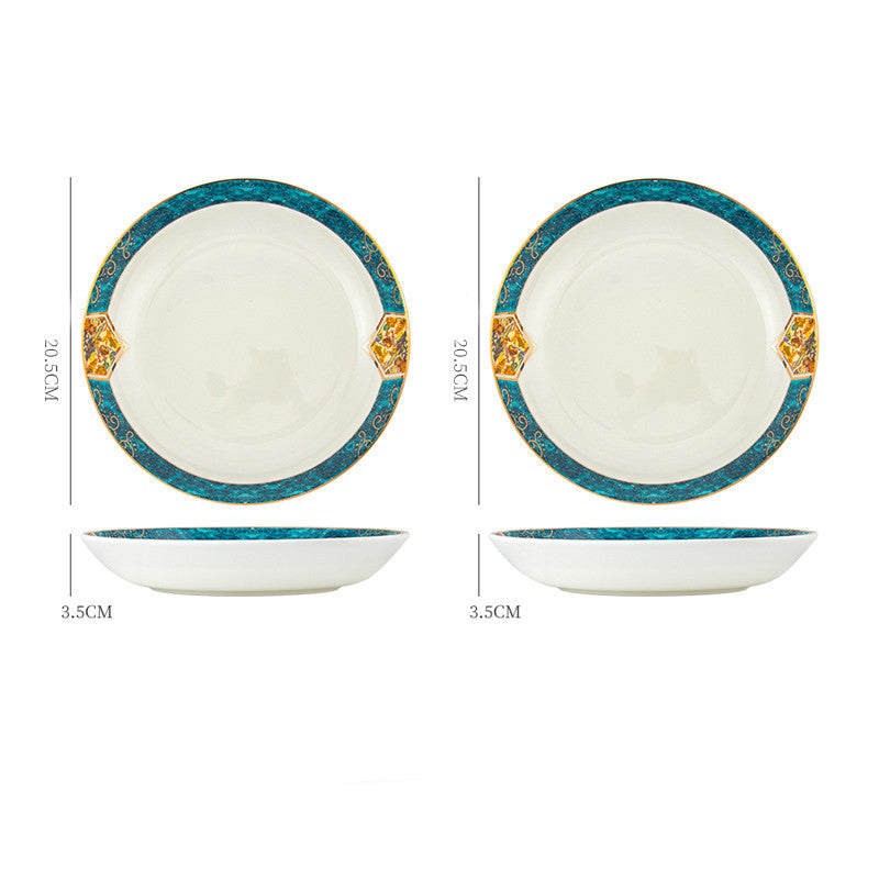 Dinner Plates Ceramic Steak Plate Web Porcelain LadyShow.Store