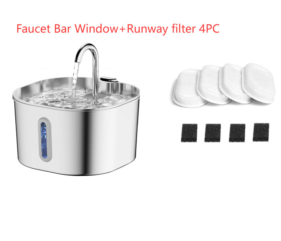 Stainless Steel Smart Pet Water Dispenser Automatic Circulation Large Capacity Pets Fashion