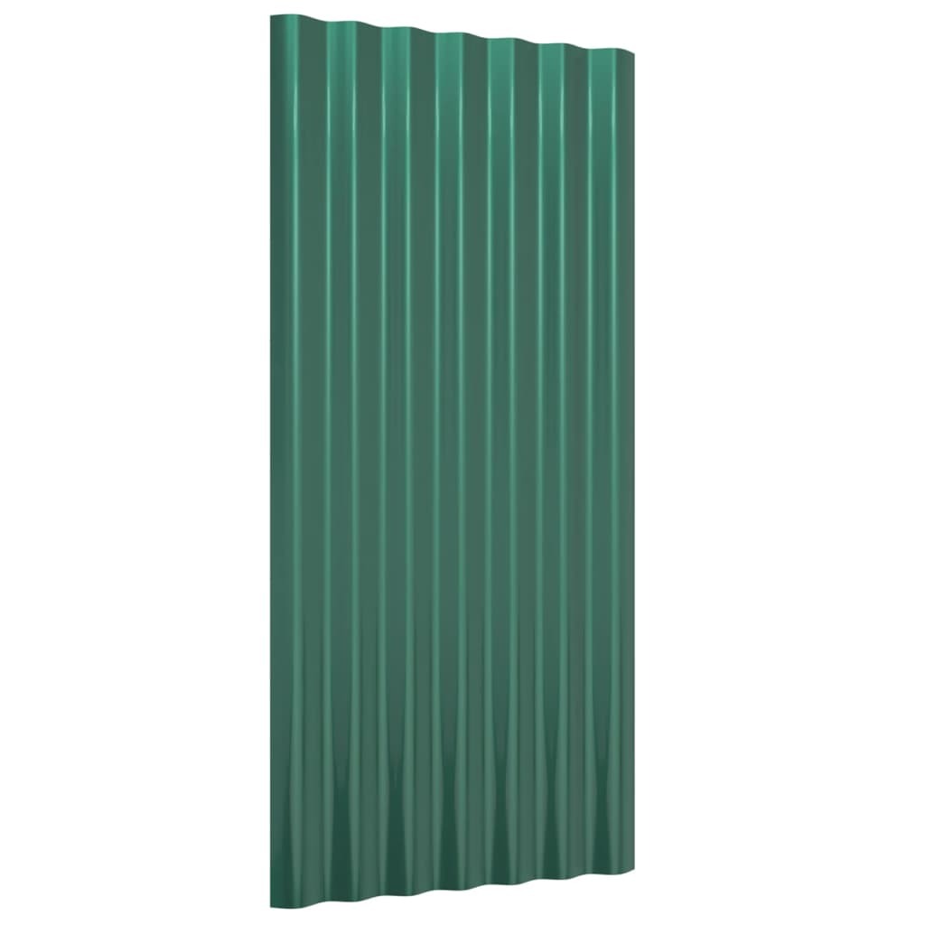 Roof Panels 12 pcs Galvanized Steel Green 31.5"x14.2" LuxuryLifeWay Online Store