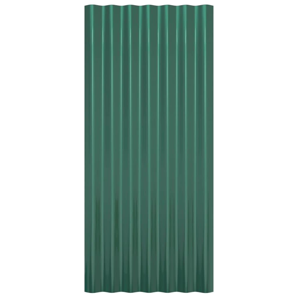 Roof Panels 12 pcs Galvanized Steel Green 31.5"x14.2" LuxuryLifeWay Online Store