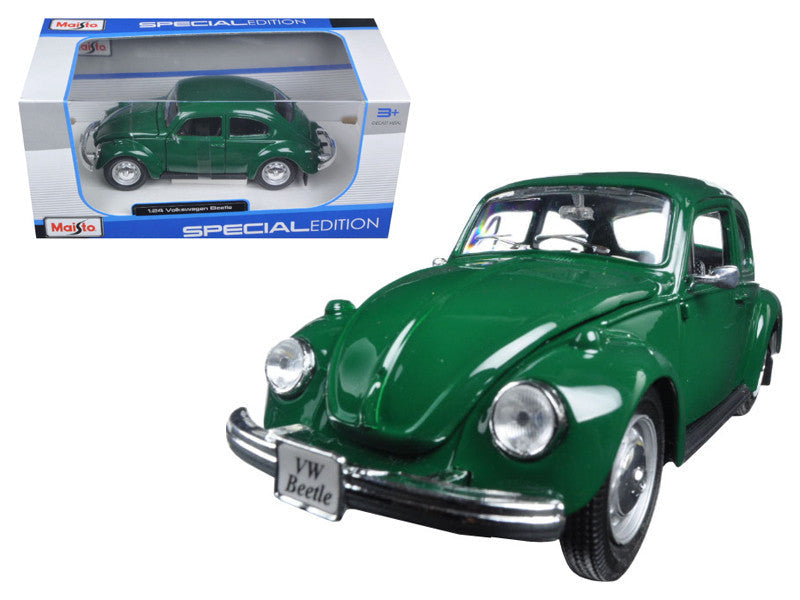 1973 Volkswagen Beetle Green 1/24 Diecast Model Car by Maisto LuxuryLifeWay Online Store