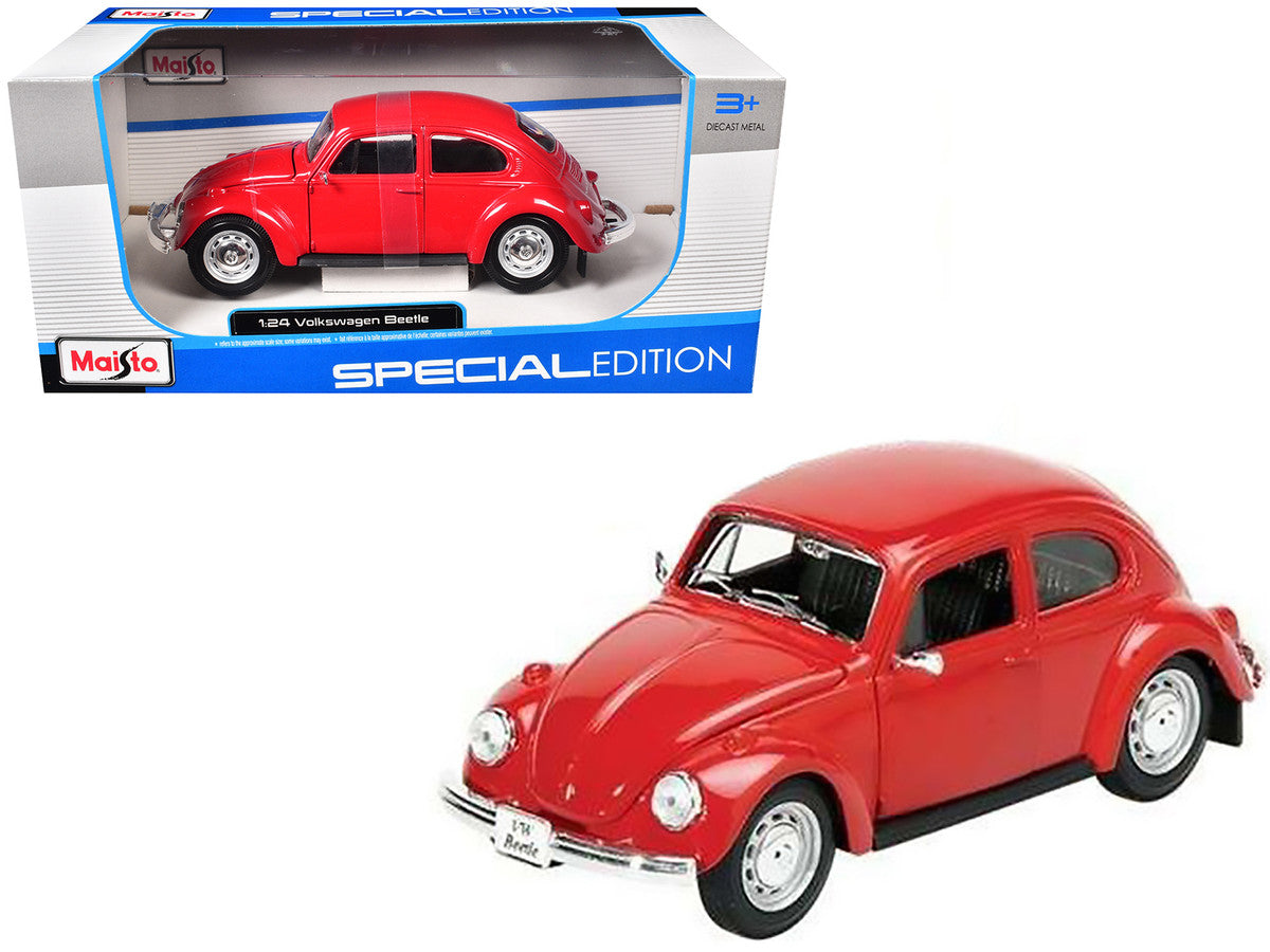 1973 Volkswagen Beetle Red 1/24 Diecast Model Car by Maisto LuxuryLifeWay Online Store
