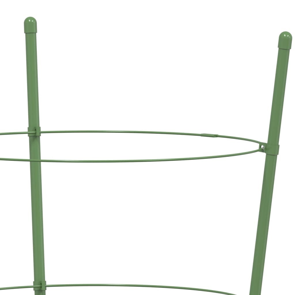Garden Plant Supports with 4 Rings 5 pcs Green 35.4" Steel LuxuryLifeWay Online Store