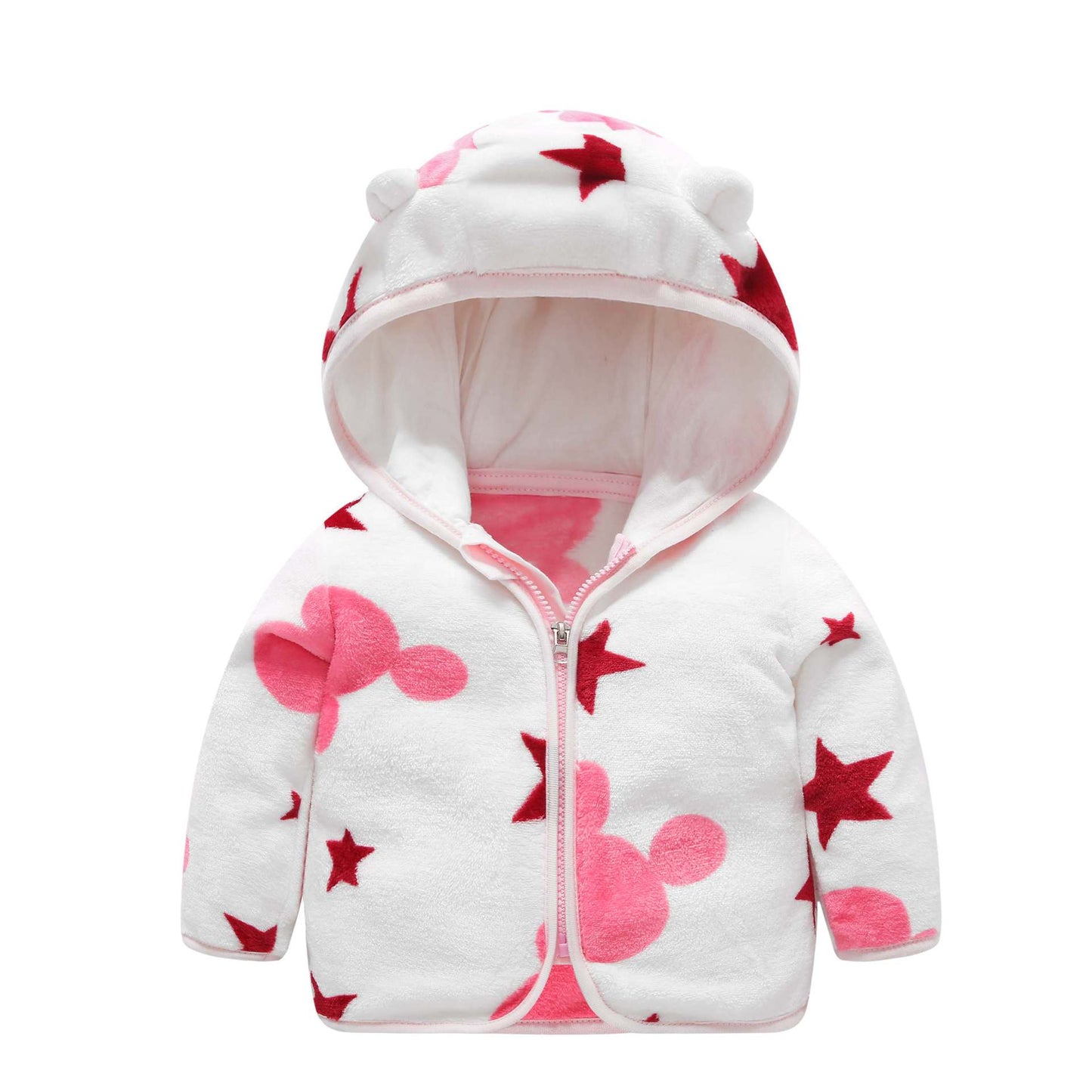 Children's Hooded Coral Fleece Padded Jacket Pi-Mart