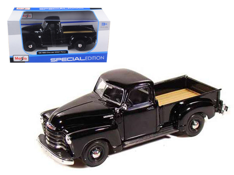 1950 Chevrolet 3100 Pickup Truck Black 1/25 Diecast Model Car by Maisto LuxuryLifeWay Online Store